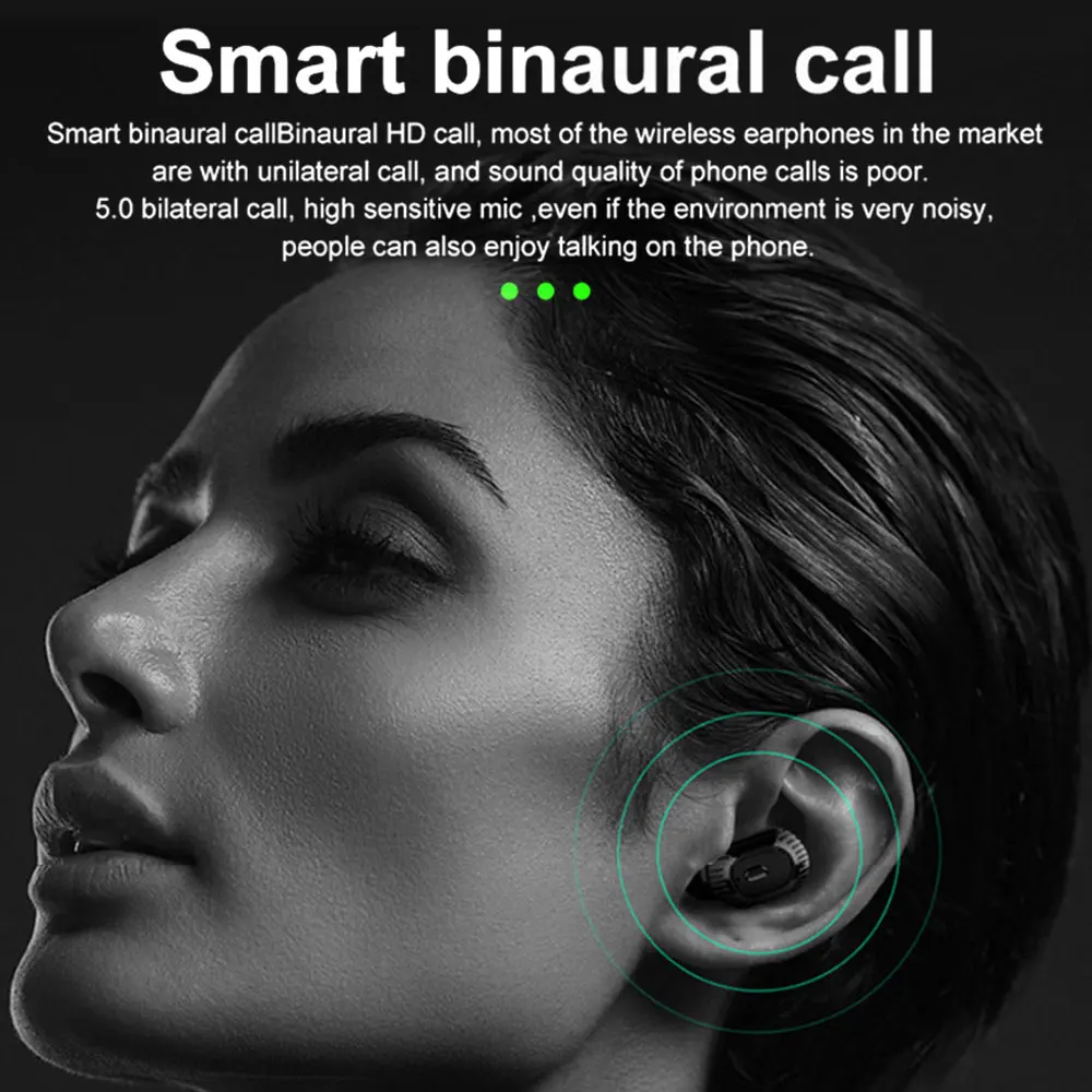 

TWS 5.0 Bluetooth Earphone Mini Wireless Waterproof For iPhone 8D Stereo Earphones LED Display Earbuds HD Call Sports Earsets