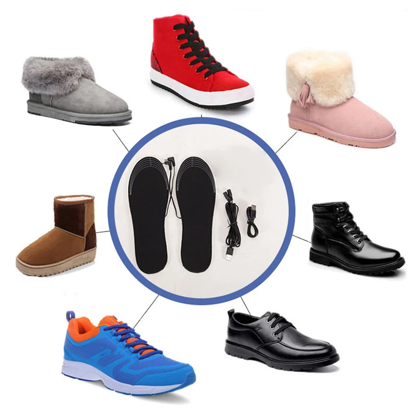 Инновационные Подогреваемые через USB стельки для обуви подогреватель ног