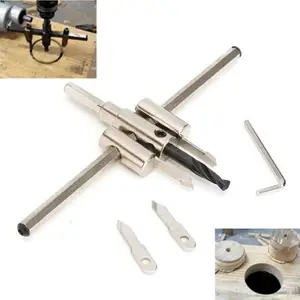 Набор сверл для отверстий по дереву, комплект насадок с регулировкой отверстий 40-200 мм, для работ по дереву