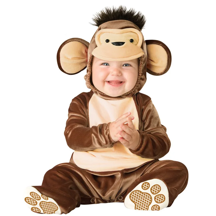 

0-3 лет, Детская мультяшная обезьянка, Детский костюм на годовщину рождения