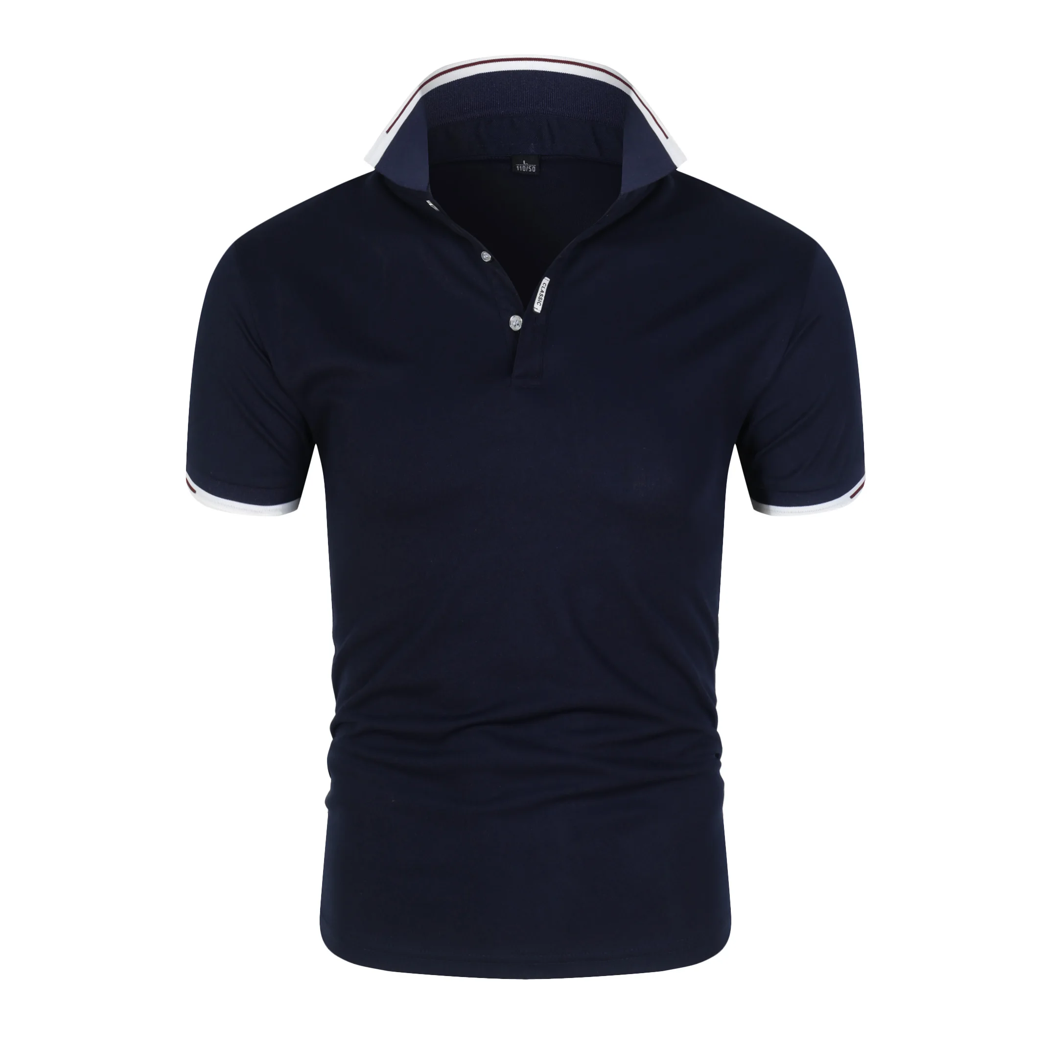 Summer short Sleeve Polo Shirt men Turn-over Collar fashion casual Slim Breathable Solid Color Business men's polo shirt homme | Мужская