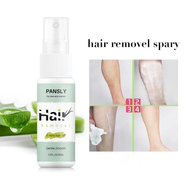 

PANSLY Painless Body Hair Removal Spray Stop Hair Growth Inhibitor Shrink Pores Natural Moisturizing Depilatory Hair Remover