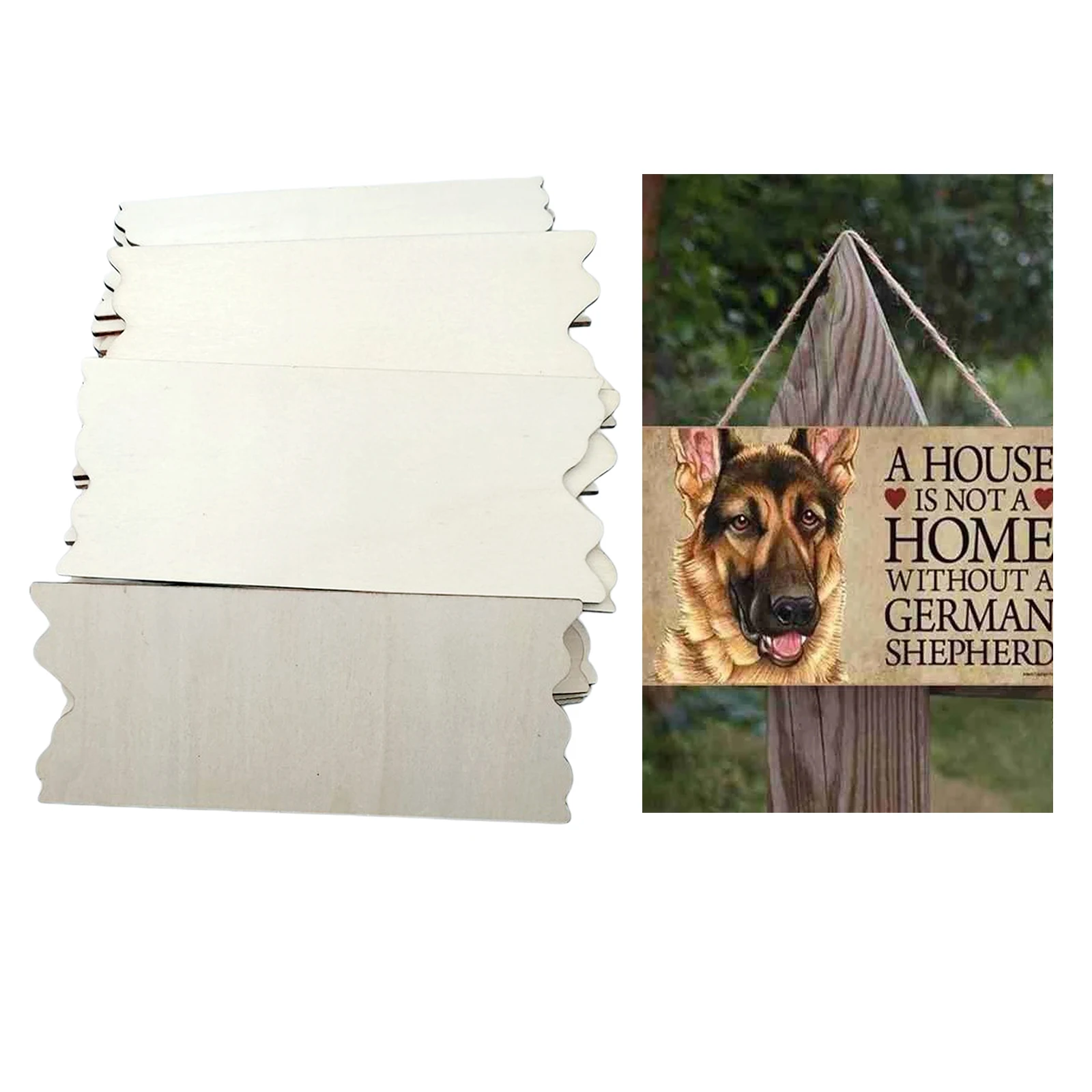 24 упаковки необработанных деревянных табличек вырез деревянная вывеска