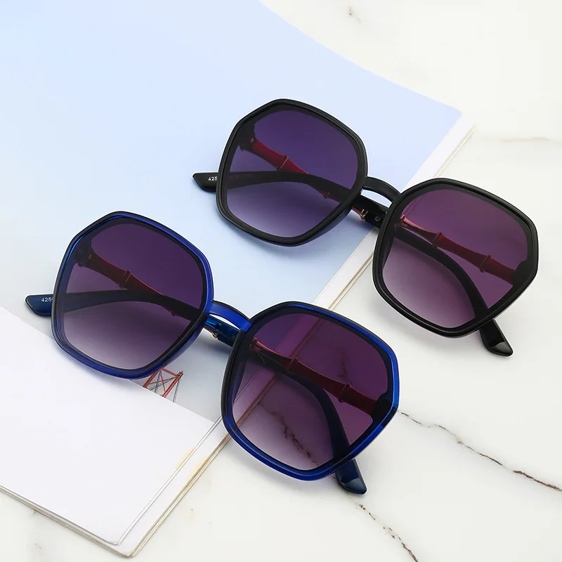 

Elbru Fashion Big Frame Sunglasses Outdoor Travel Street Photo Sunscreen Ultraviolet-proof Sunshade Sunglasses Unisex UV400