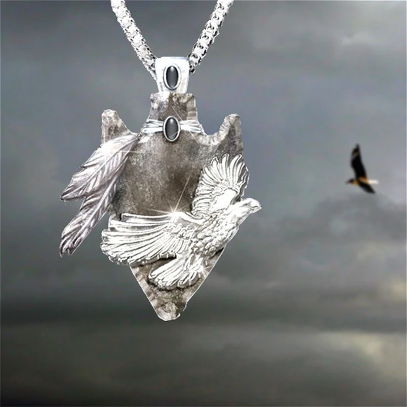 

Men's Women's Universal Necklace Eagle Arrow Shape Pendant Birthday Party Gift Jewelry Fashion Exquisite Wholesale