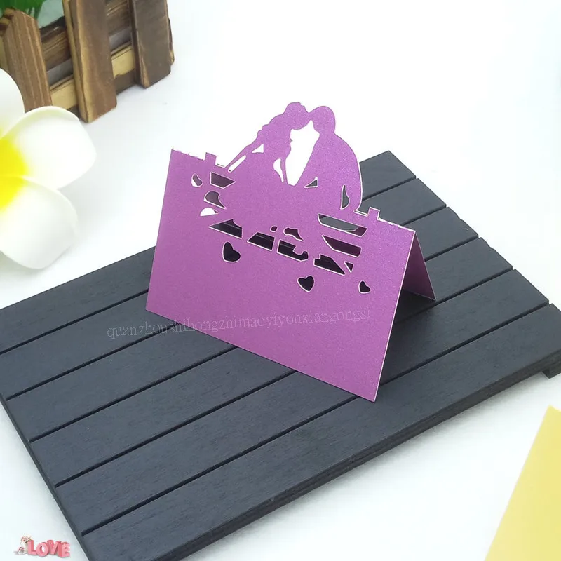 100 шт. открытые Свадебные настольные визитницы романтический свадебный Декор