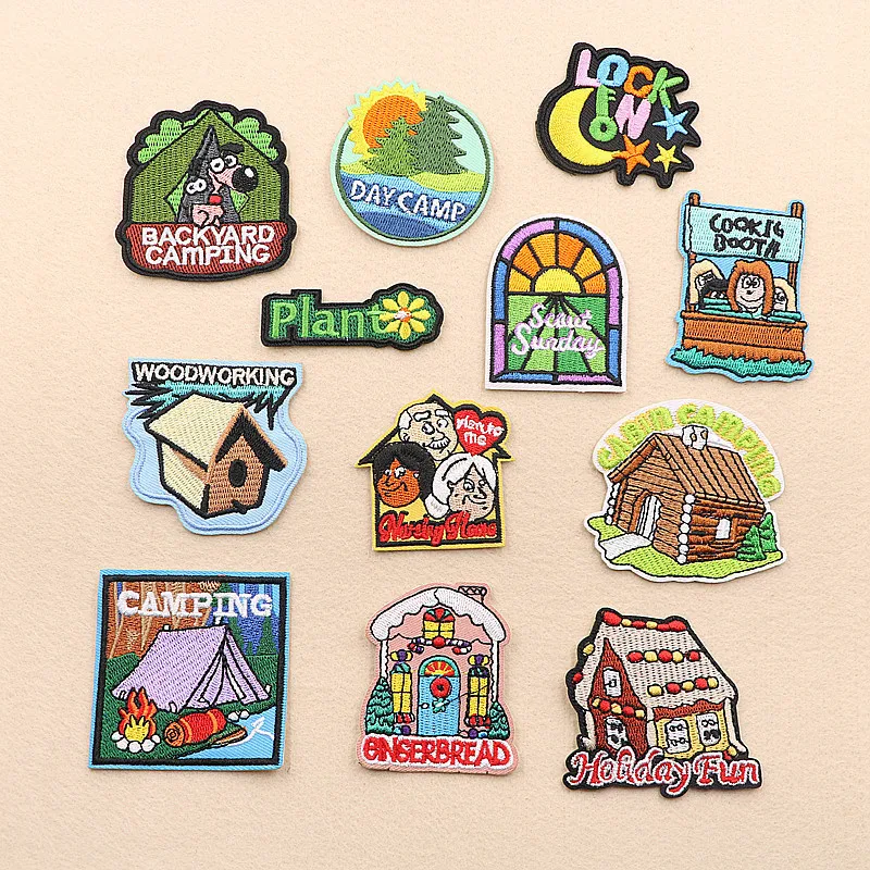 Вышивка самоклеящиеся на липучке железные животные собака дом алфавит