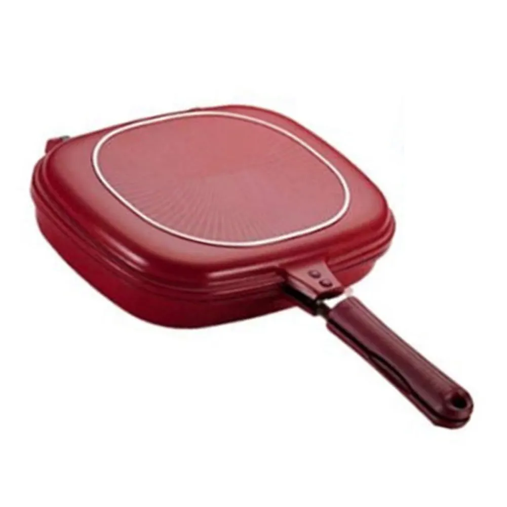 

Double-sided Frying Pan Non-stick Baking Tray Portable for Home Kitchen Cooking