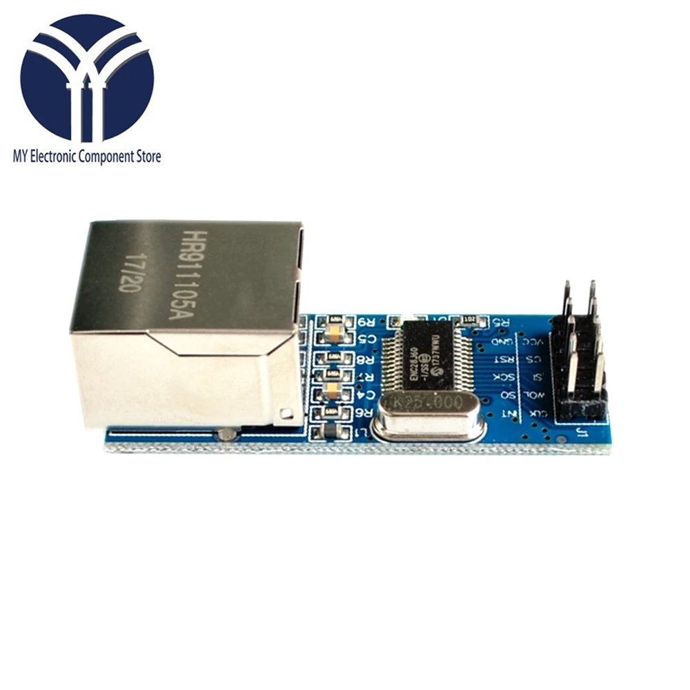 Сетевой мини-модуль ENC28J60 Ethernet-экран для интерфейса Nano SPI локальная сеть модуль