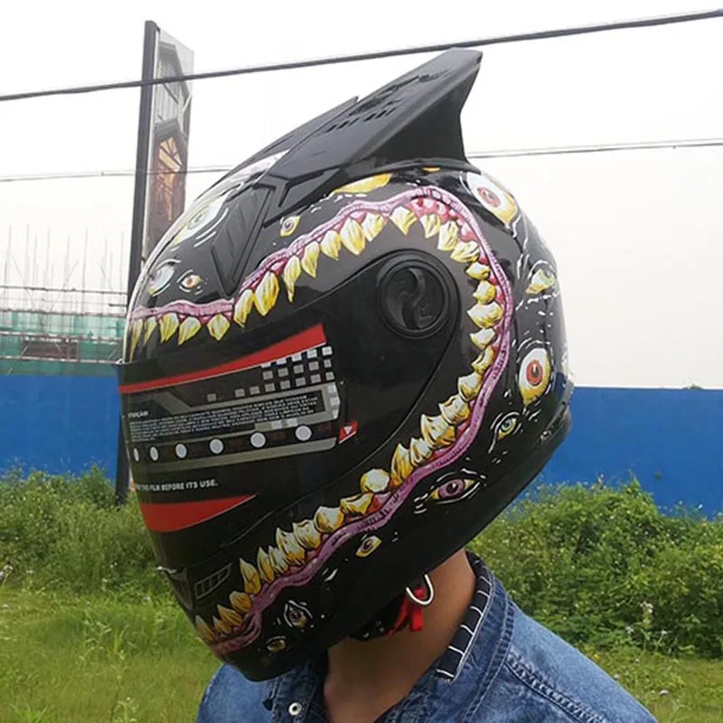 ECE Approved Full Face Single Lens Racing Helmet Safety Motorcycle Helmets Strong Resistance Off Road |