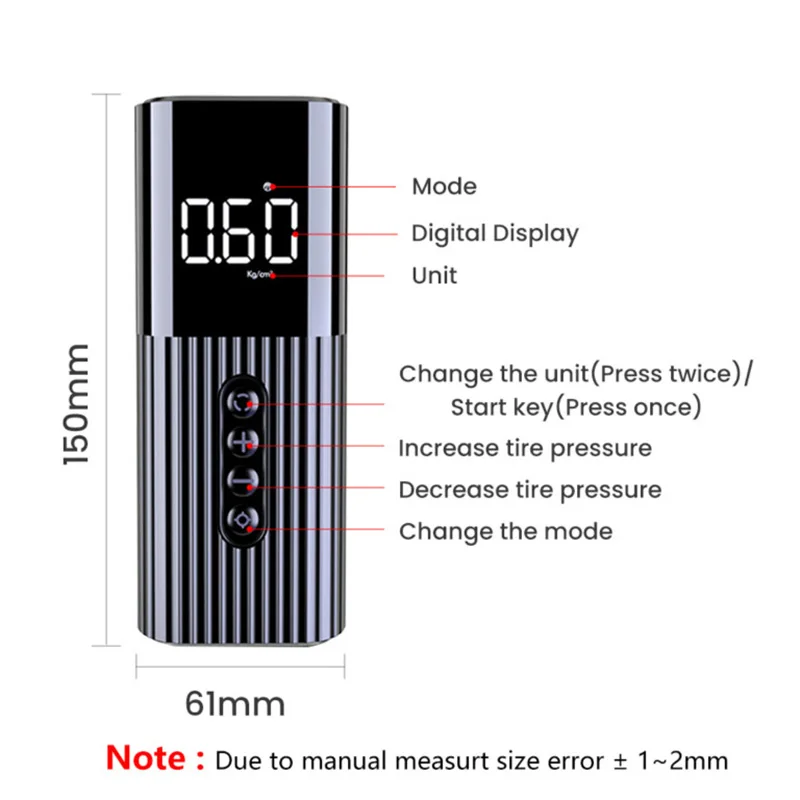 Воздушный мини-компрессор надувной портативный насос со светодиодный Ной