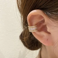 micro pave shinning zircon ear clip on earrings for women korean 2021 new jewelry fashion designers earings wholesale