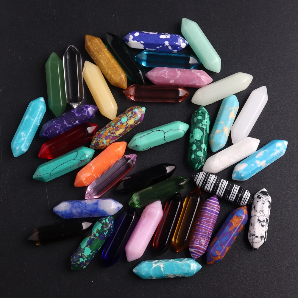 36 шт. подвески из бирюзового стекла разных цветов для ювелирных изделий ручной