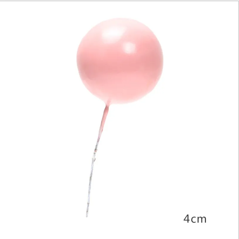 pink 4cm 5pcs Cakelove 5 шт./лот Прекрасный Золотой шар торт Топпер кекс ко дню рождения для украшения детского душа детский день рождения праздничный свадебный сувенир поставки - Цвет: pink 4cm 5pcs