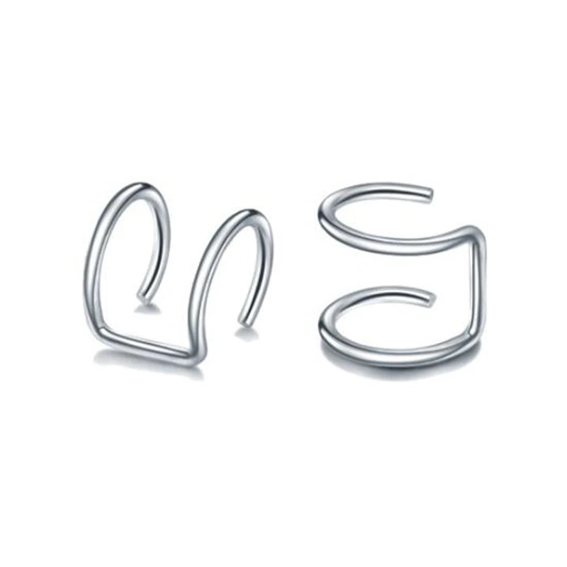

Minimalism 3 Layers Ear Cuff Trendy Punk Non Pierced Ear Cartilage Clip on Earrings for Women Fashion Jewelry kolczyki