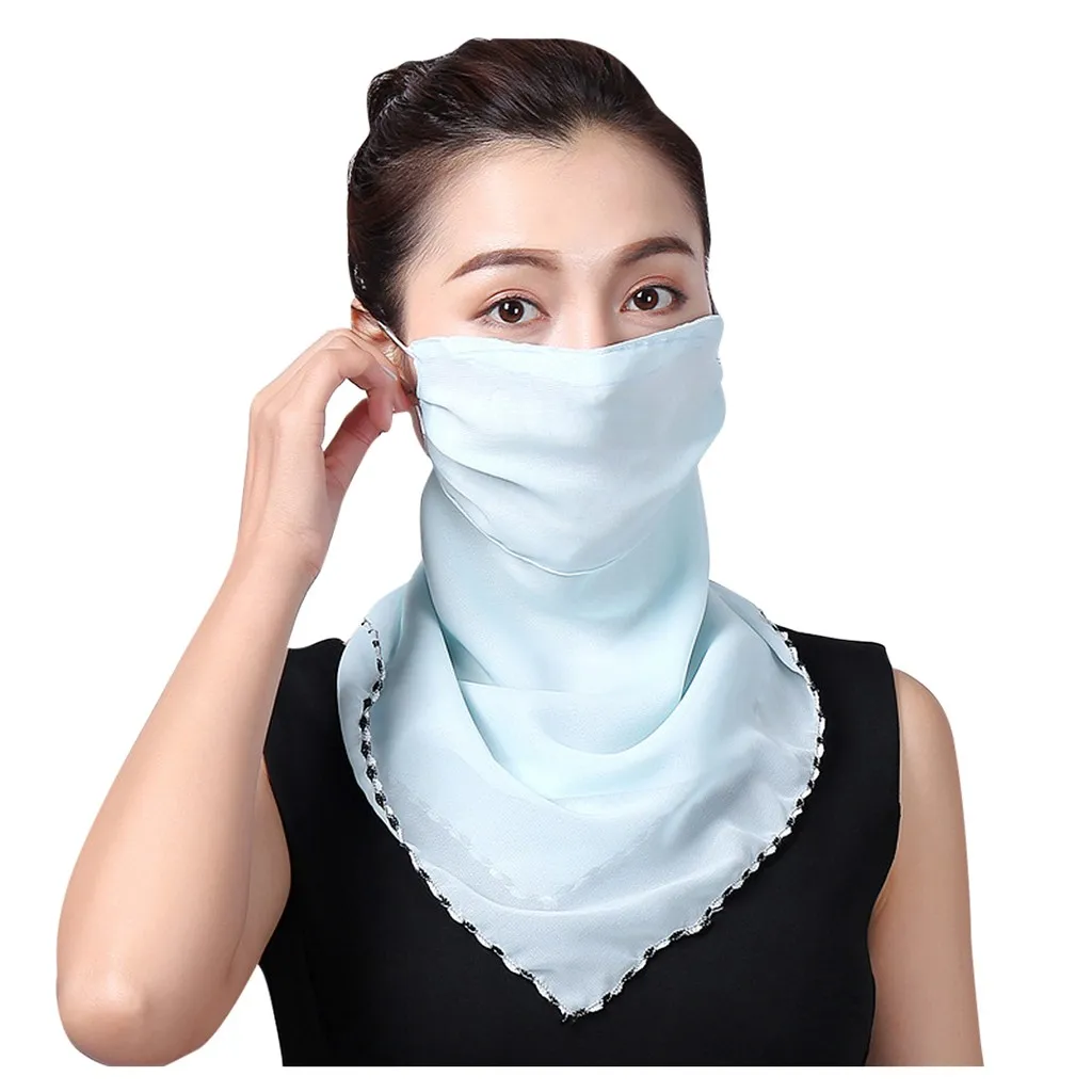 Женский шифоновый шарф с защитой от УФ-лучей и солнца | Аксессуары для одежды