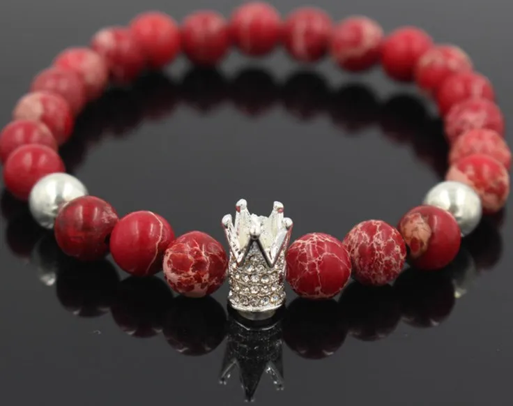 Браслет из циркония и меди 8 мм | Украшения аксессуары