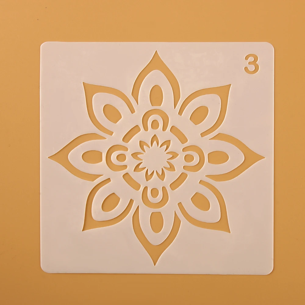 Пустые круглые вспомогательные трафареты мандалы для стен рисования фотоальбом