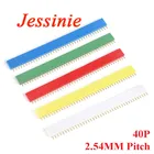 10 шт. 2,54 мм Шаг 1X40 Pin Однорядный прямой Женский Заголовок полосы разъем 140 40 p 40PIN 40 Пин 1*40P PCB для Arduino