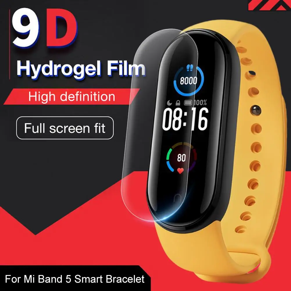 

Strap Band Protective Film Non-slip Waterproof Hydrogel Protective Tempered Film Full Screen Protector for Xiaomi Band 5
