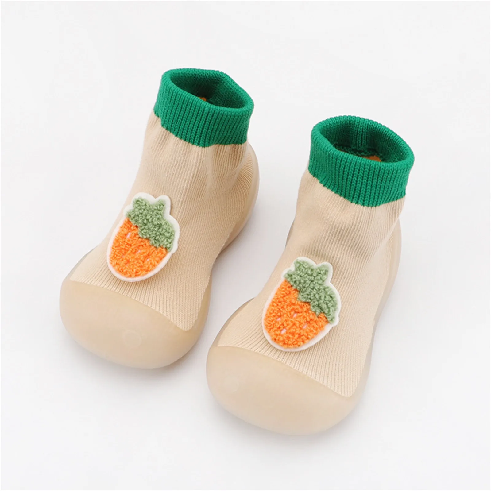 

TELOTUNY Baby Shoes Infant Toddler Indoor Fruit Embroidered First Walkers Baby Elastic Socks Shoes Fashion Anti-skid Floor Socks
