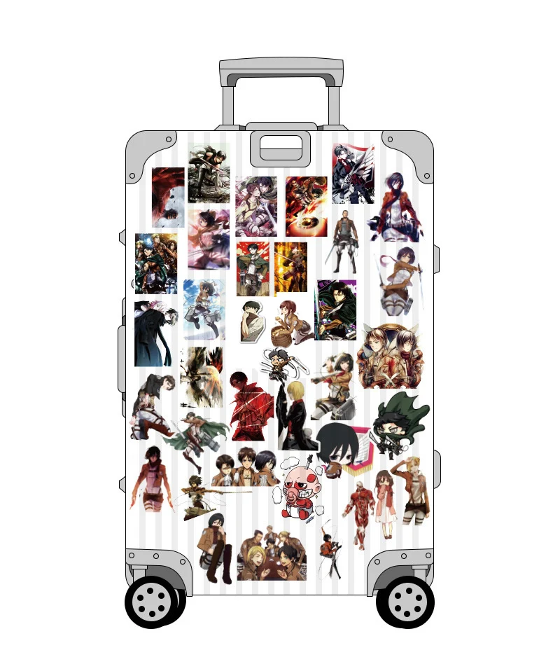 103050pcspack attack on titan anime stickers laptop guitar motorcycle luggage skateboard bicycle car stickers waterproof st free global shipping