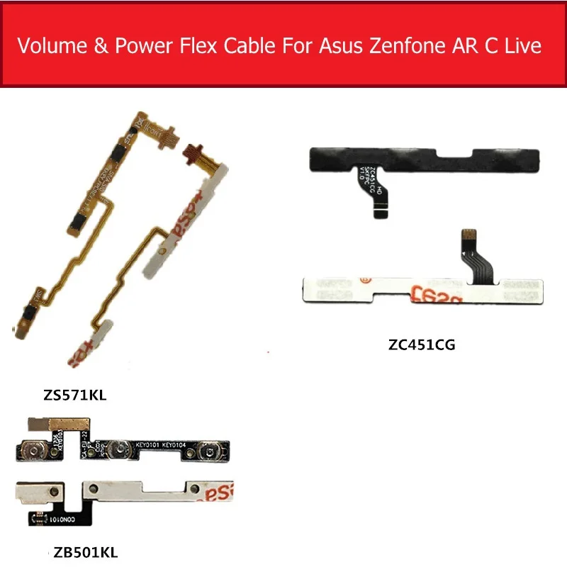 

Power Flex Cable For Asus Zenfone AR ZS571KL Volume Flex Cable For Asus Zenfone C ZC451CG Live ZB501KL Side Key Button Parts