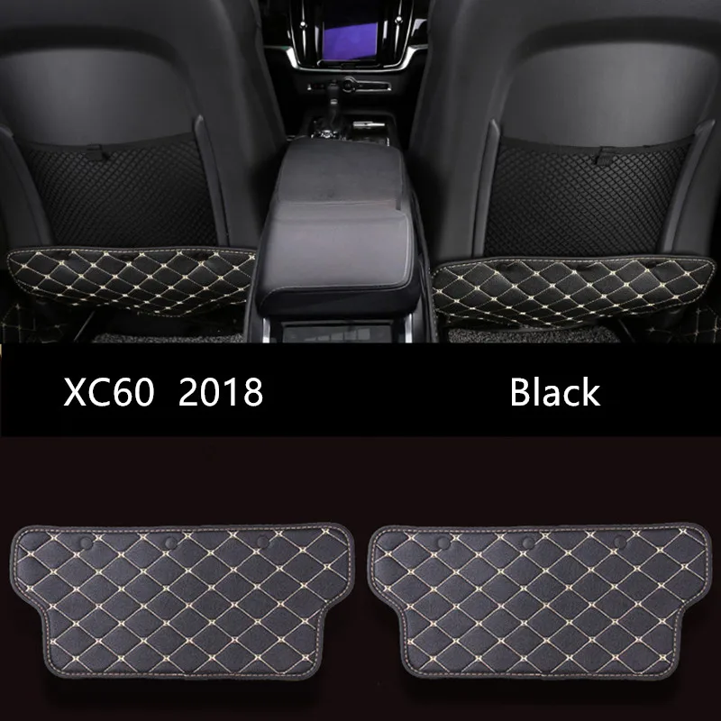 

Leather Black Car Styling Seat Backrest Anti Kick Pad For Volvo XC60 2018 Interior Antidirty Mat Protection Accessories