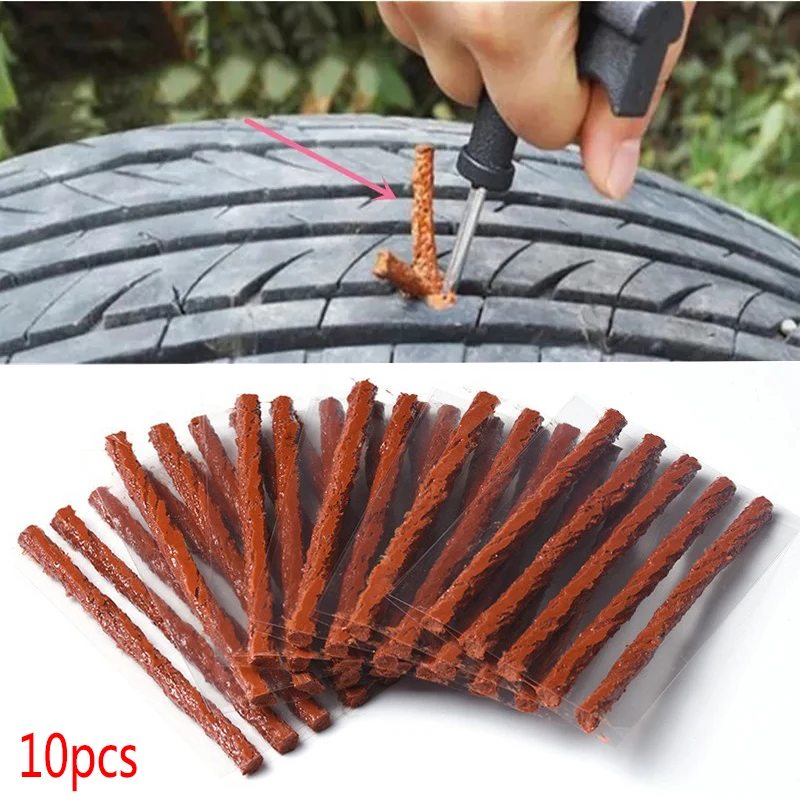 

10pcs Tubeless Tire Repair Tape Mixing Rubber Tire Puncture Emergency Car Motorcycle Bicycle Tire Repair Tape