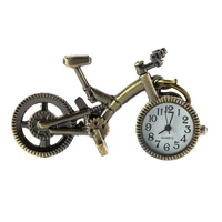 retro mini bronze bike bicycle design quartz pocket watch pendant necklace chain gift for friends kids boys relogio 2020