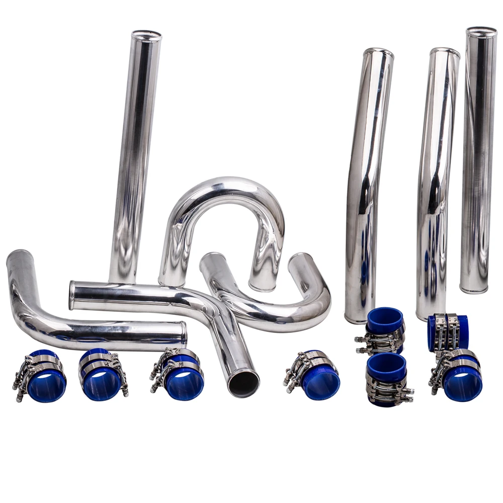 2 5 дюйма 63 мм алюминиевый Универсальный интеркулер Комплект труб Turbo Новые U