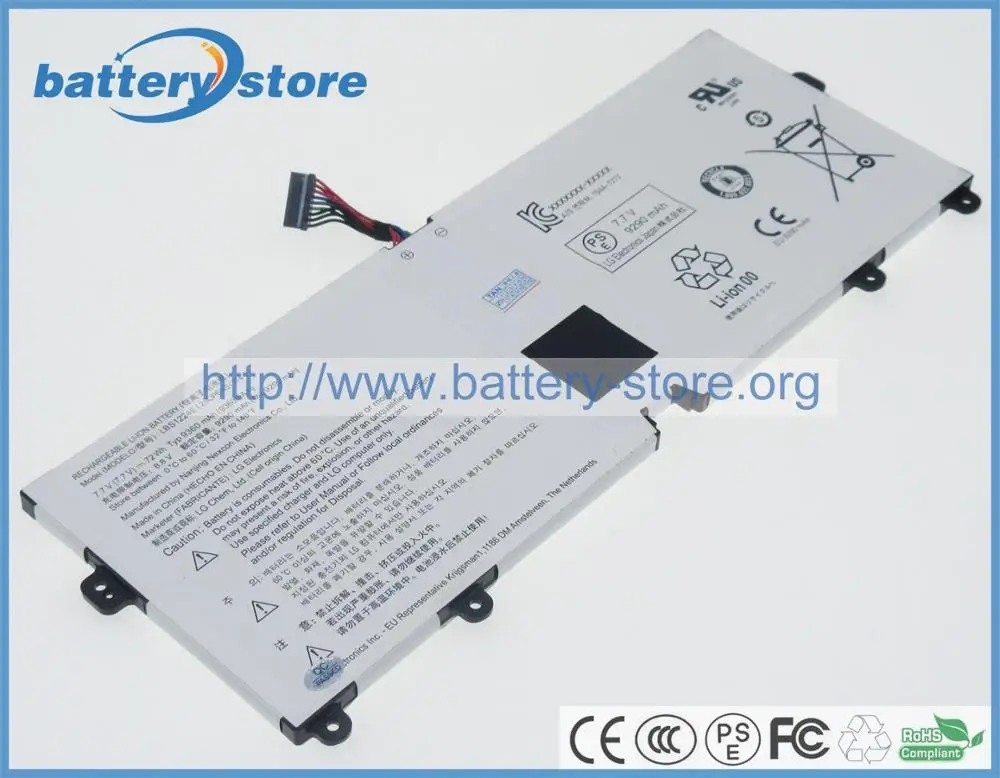 Настоящая аккумуляторная батарея для ноутбука LBS1224E LG gram 14Z980 15Z980 13Z980 2018 7 В 9360 мАч 72