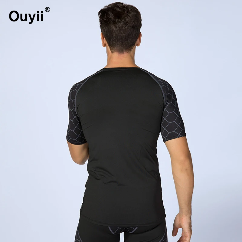 Новинка футболка для бега фитнеса принт сетки спортивная одежда баскетбол