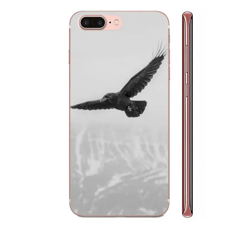Мягкий чехол для Sony Xperia Z Z1 Z2 Z3 Z4 Z5 compact Mini M2 M4 M5 T3 E3 E5 XA XA1 XZ Premium Animal Bird Black Crow |