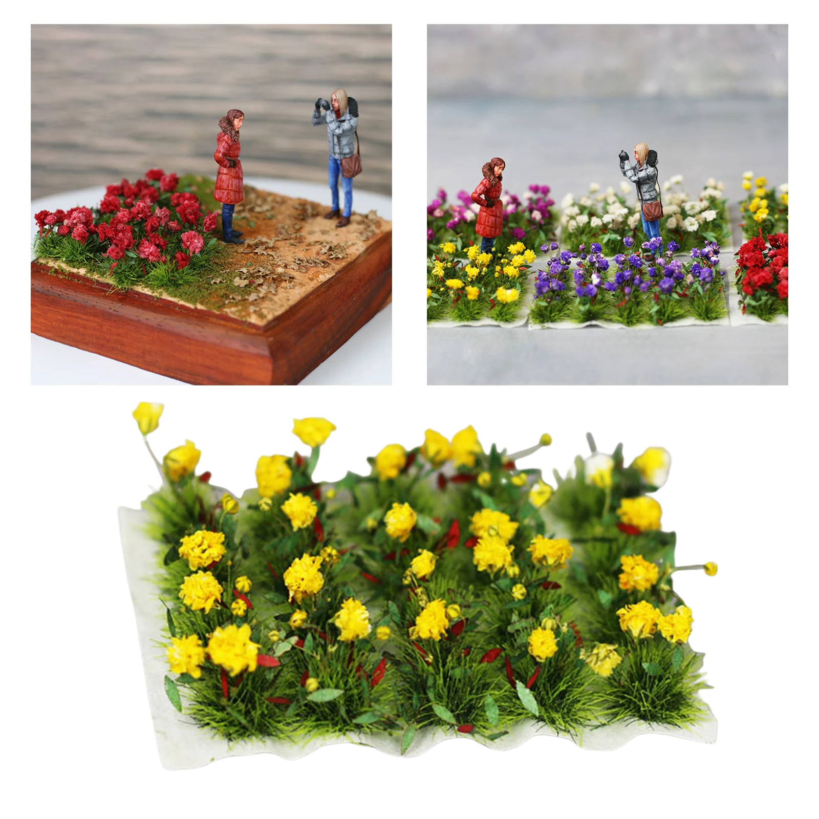 

Realistic Flower Cluster Model Railway Fairy Garden Architecture Landscape Grass Grass Building Kit Scenery Diorama Scenery