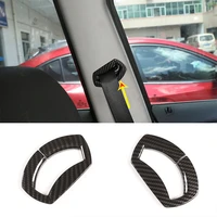 for 2006 2010 bmw x3 e83 abs carbon fiber pattern car front seat belt decorative frame cover sticker car interior accessories
