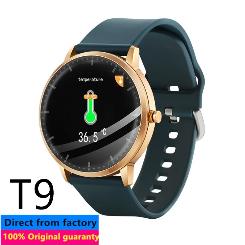 Мужские Смарт часы T9 24 часа монитор непрерывной температуры IP67 фитнес трекер для
