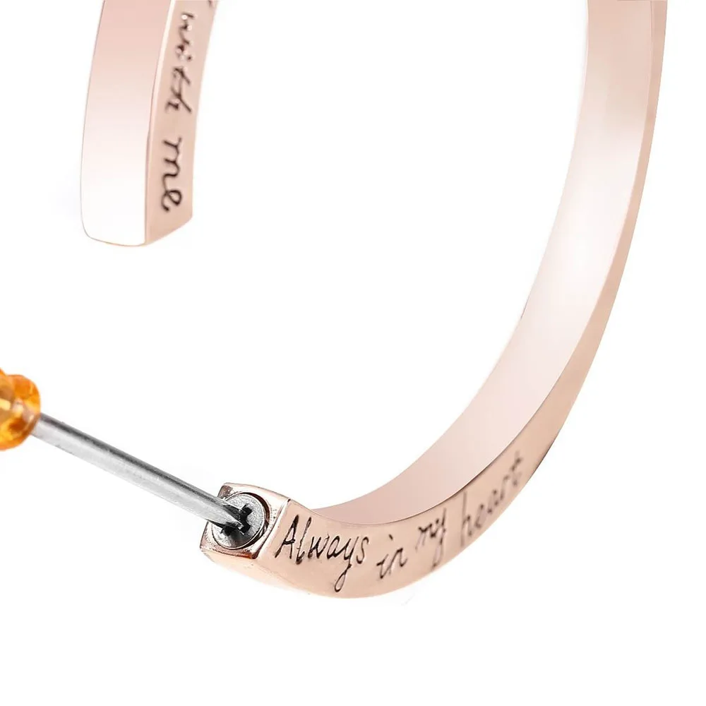 1 шт. модный унисекс Открытый браслет из нержавеющей стали с надписью зола после