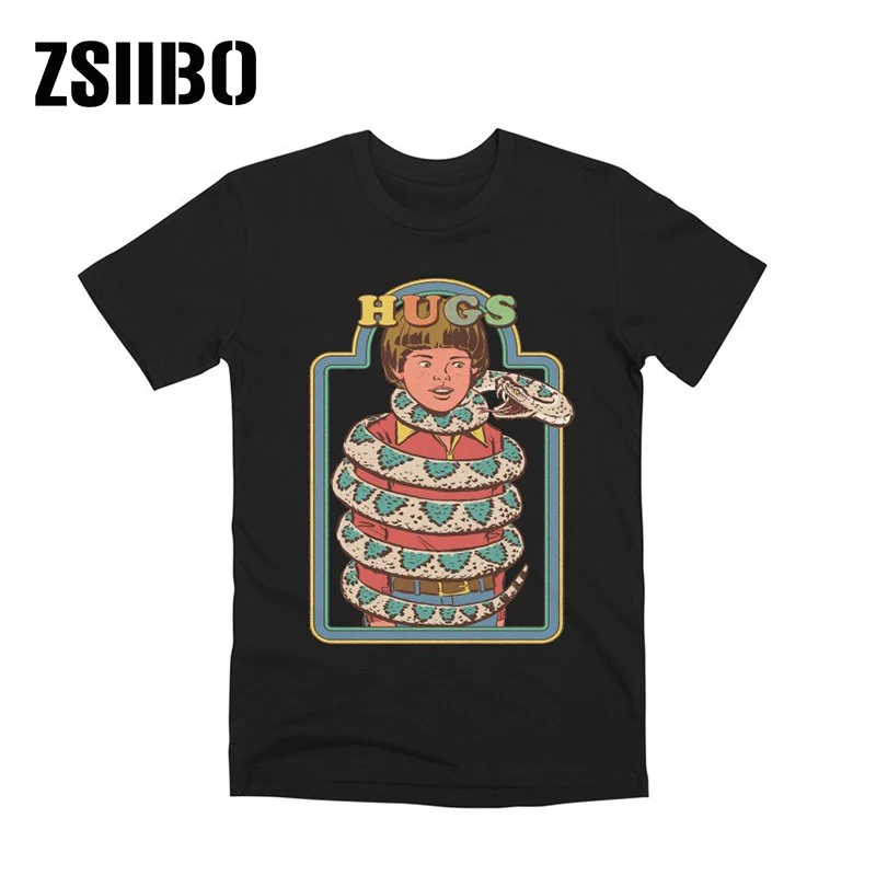 black10 ZSIIBO сатана футболка демон смерти ужас злой хип-хоп сатана смерти печать футболка Мужская/Женская HY1MC52 - Цвет: black10