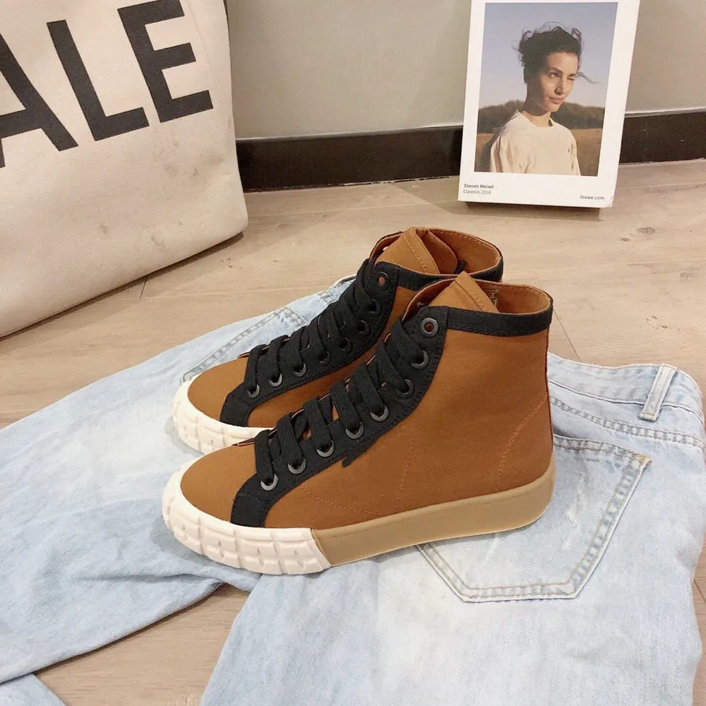 Женские парусиновые туфли Sweeheart повседневные из ЭВА на плоской подошве шнуровке