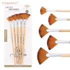 5 шт. кисти для рисования акварелью и гуашью, разные формы, с круглым заостренным кончиком, нейлоновая кисть для рисования, набор кистей для рисования, художественные принадлежности 00083