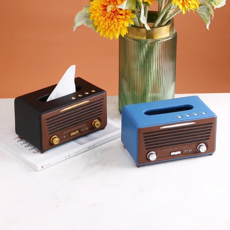 

American Retro Speaker Tissue Box Decoration Home Living Room