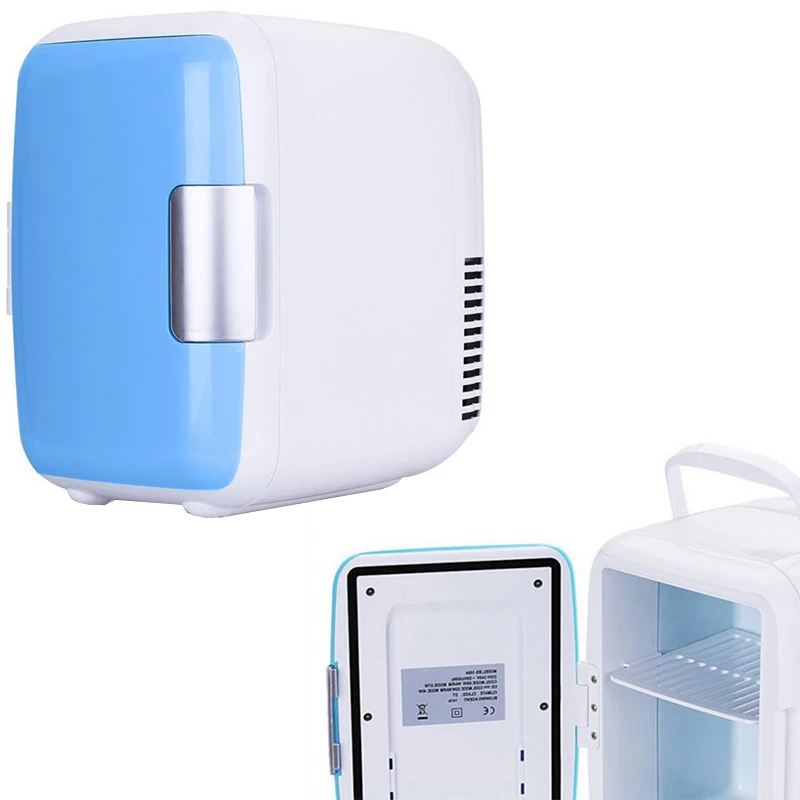 Синий автомобильный холодильник морозильная камера 4 л мини кулер для теплого