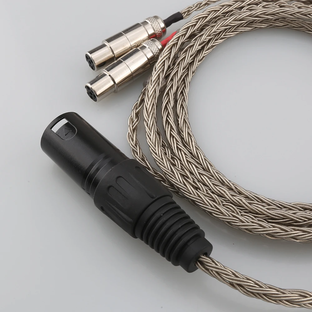 16-ядерный HIFI 4pin occ 2 5 3 4 мм XLR сбалансированные наушники с посеребренным кабелем