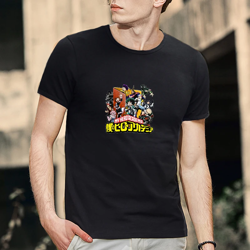 

Anime Boku No Hero Academia 100% Cotton T Shirt Streetwear Short Sleeve Tshirts Men Women Summer Clothing T-shirt Tees Tops