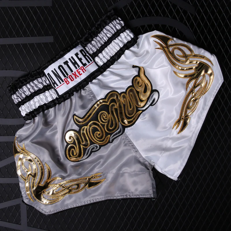 

Men's Muay Thai Shorts Women's Kids Teenagers Boxing Shorts Kickboxing Fighting MMA Trunks Sanda Grappling Training Short Pants