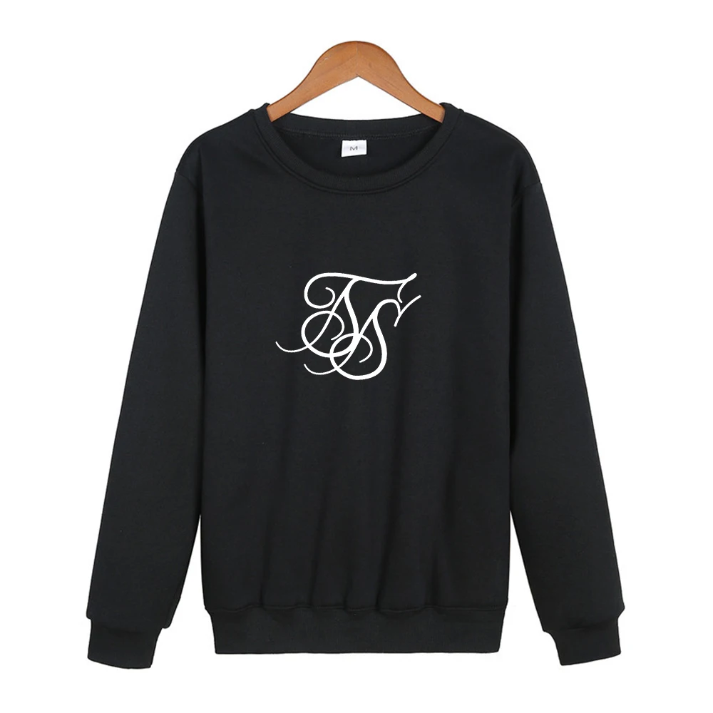 

Sik 2021 Autumn New Product Sik Printing Men's Casual Round Neck Sweater Fashion All-Match Street Men's Pullover Round Neck Top