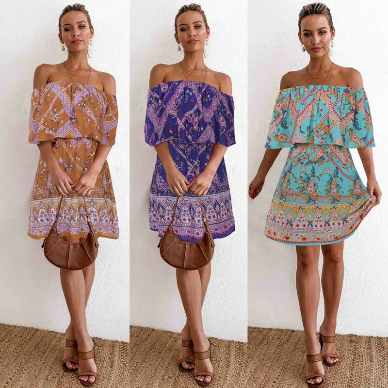 Сексуальное женское платье с открытыми плечами новое модное свободное