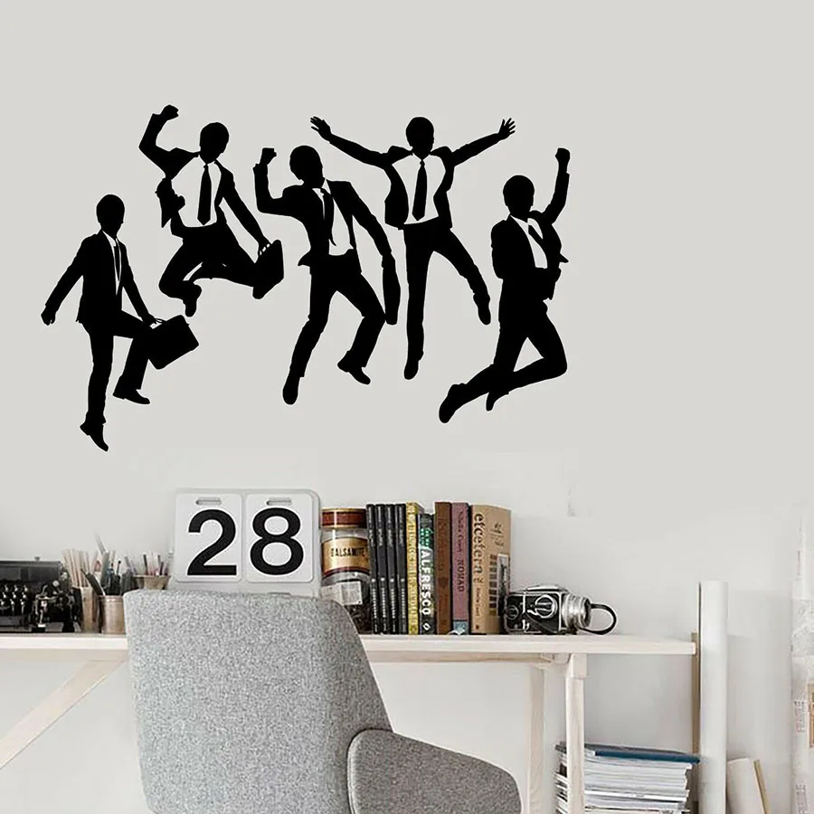 Офисная Наклейка на стену рабочие клерки платье костюм мужской код интерьер