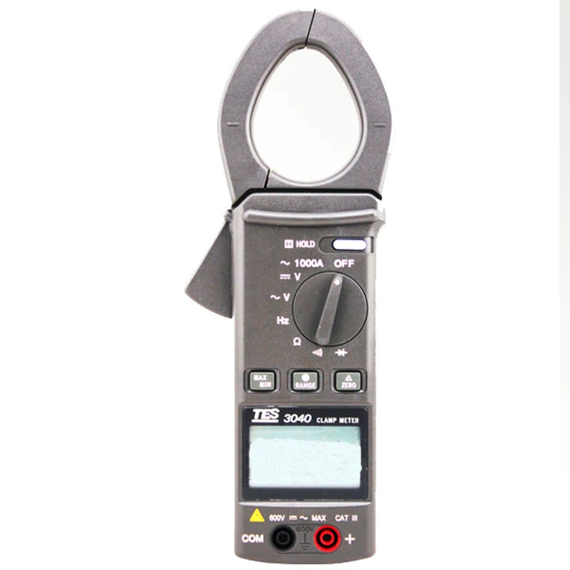 

TES-3040 Digital AC Clamp Meter 3-3/4 Digital LCD with Bar -Graph ,Auto-Ranging on Volt ,Ohm,Current ,Frequency Measurement.